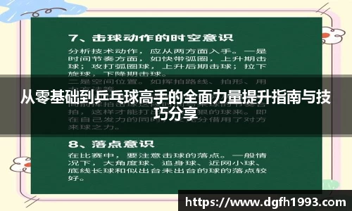 从零基础到乒乓球高手的全面力量提升指南与技巧分享